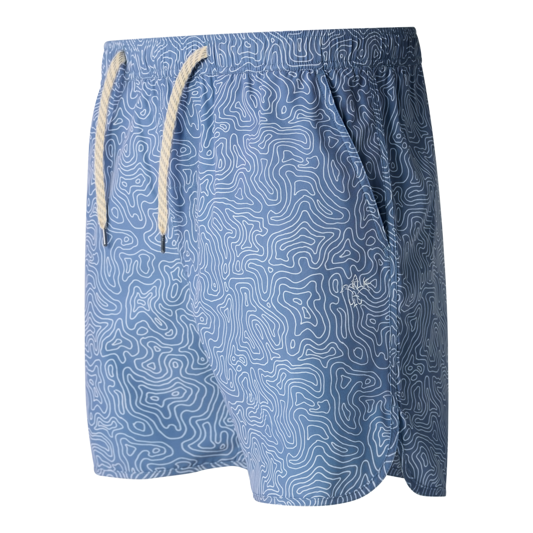 Men’s performance Rock Shorts with 6-inch inseam, made from polyester-spandex blend for stretch, comfort, and durability—ideal for fishing, hiking, and warm-weather outdoor activities.