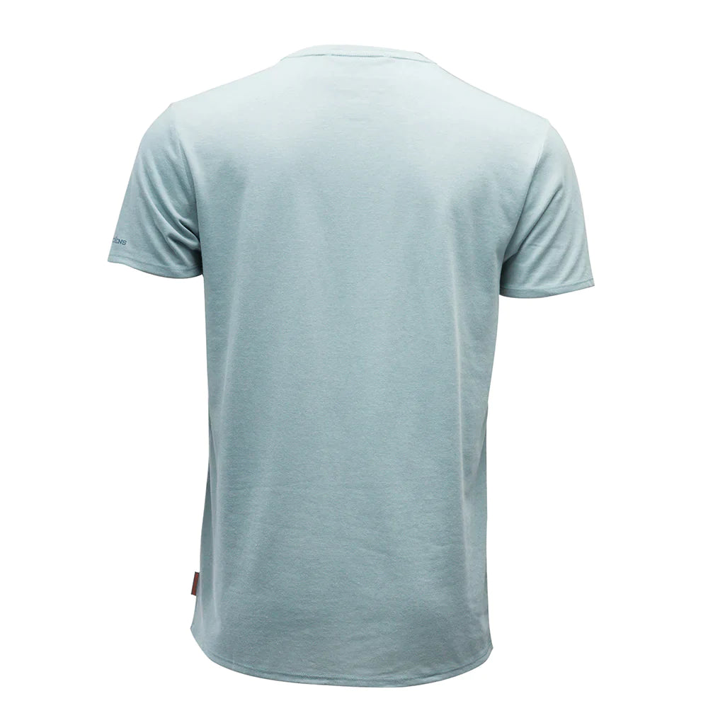 Grundens Shorebreak Performance Short Sleeve Crew in Surf - Sportsman Gear