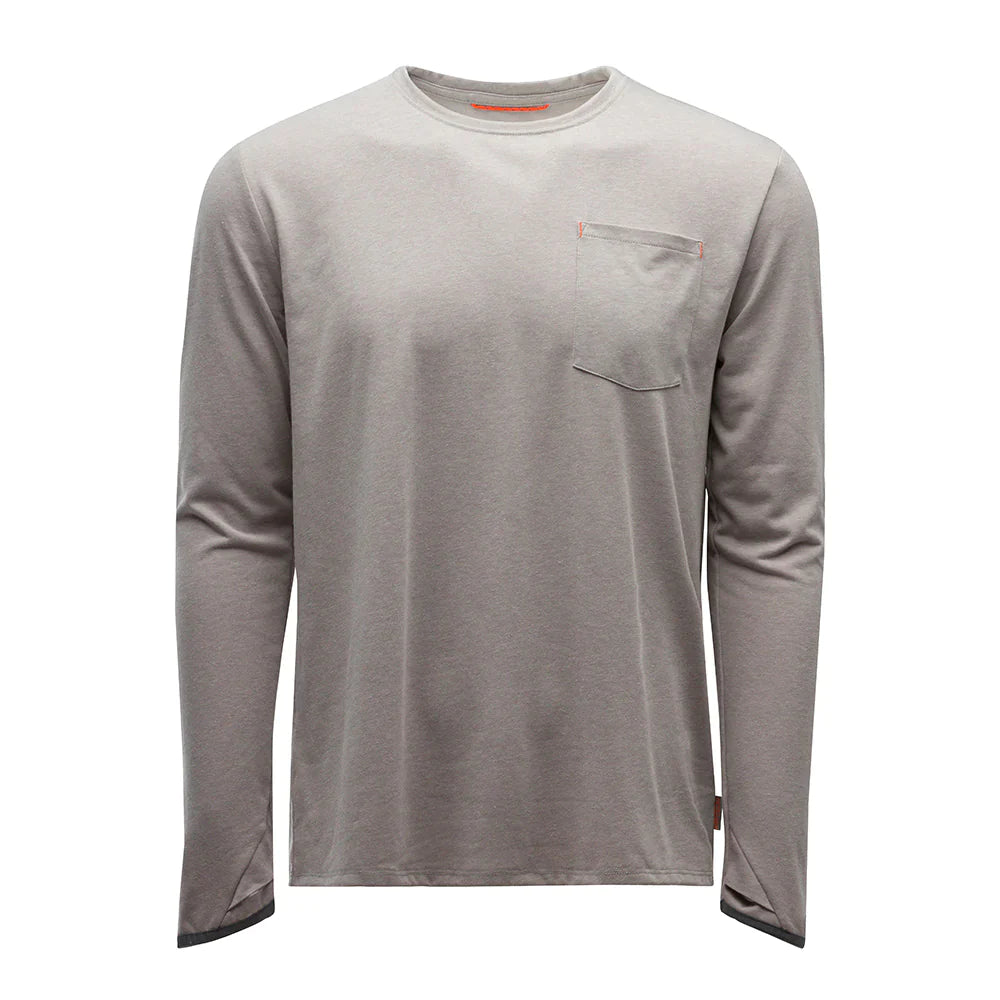 Grundens Shorebreak Performance Long Sleeve Crew in Surf - Sportsman Gear