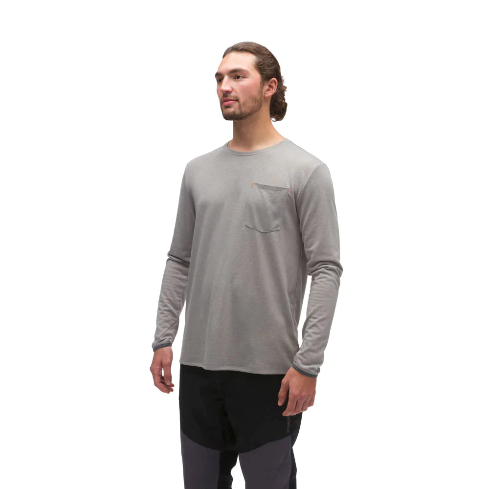 Grundens Shorebreak Performance Long Sleeve Crew in Surf - Sportsman Gear