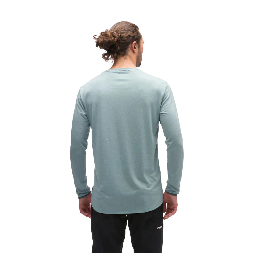 Grundens Shorebreak Performance Long Sleeve Crew in Surf - Sportsman Gear