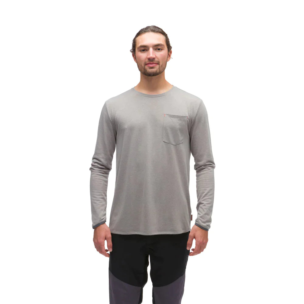 Grundens Shorebreak Performance Long Sleeve Crew in Surf - Sportsman Gear