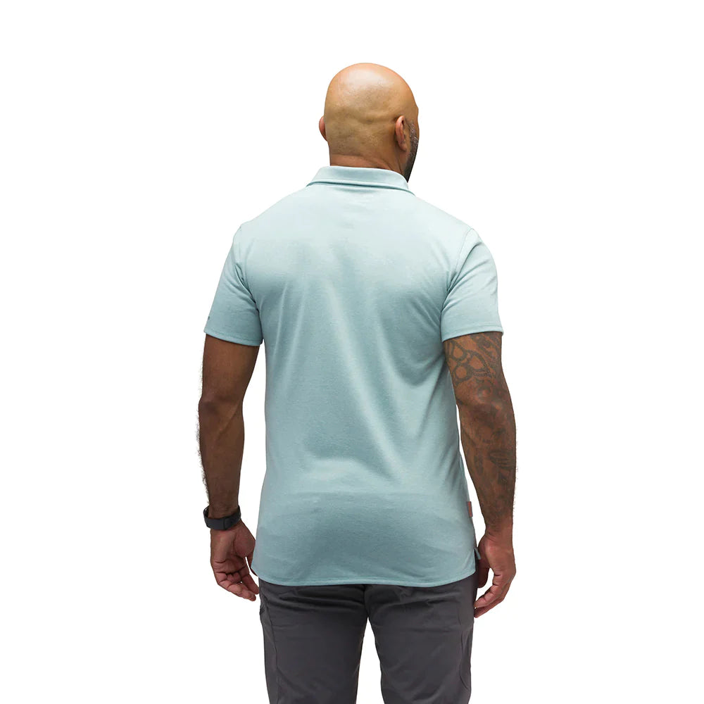 Grundens Shorebreak Performance Polo in Surf - Sportsman Gear