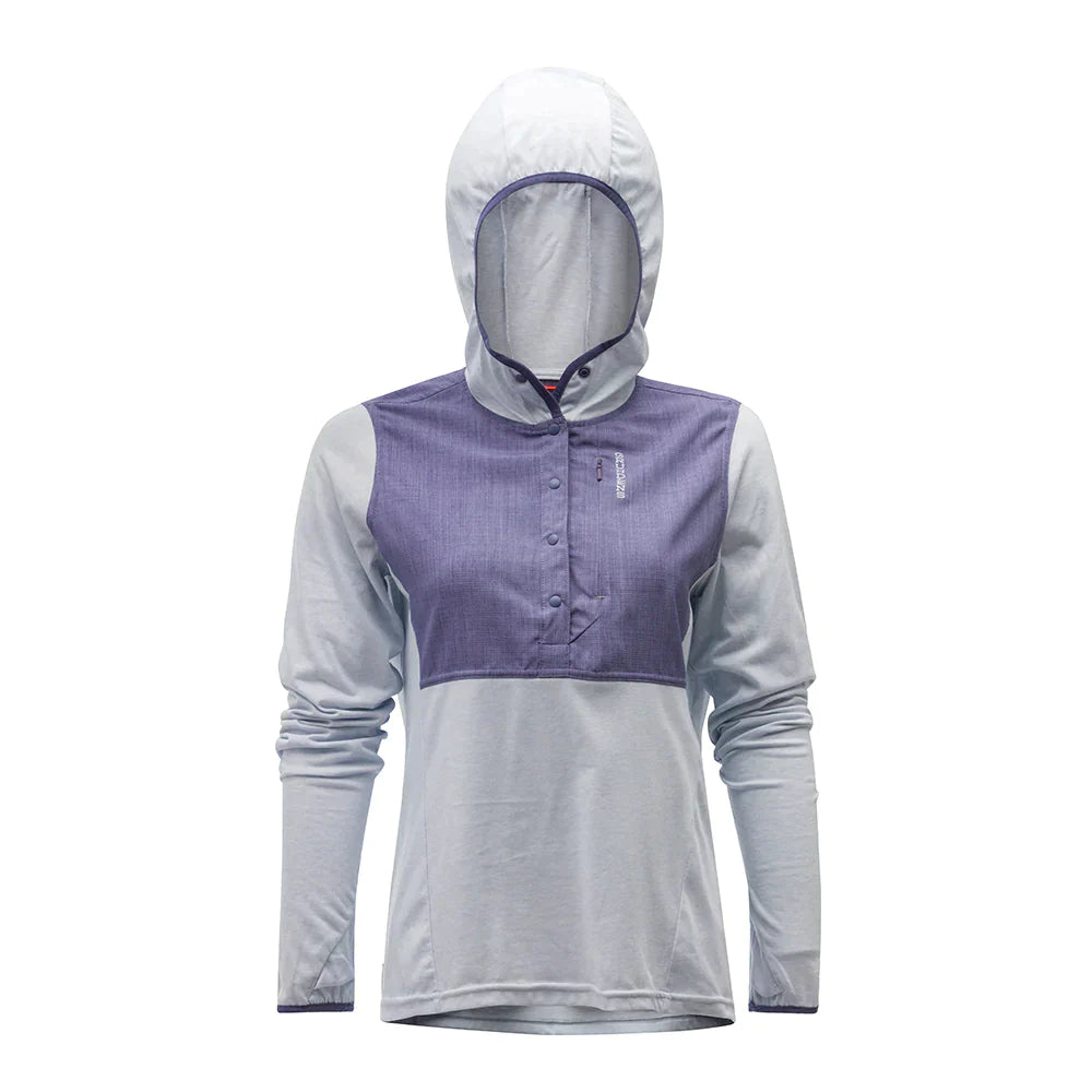 Grundens Shorebreak Hoodie - Women's - Arctic Ice Heron - L