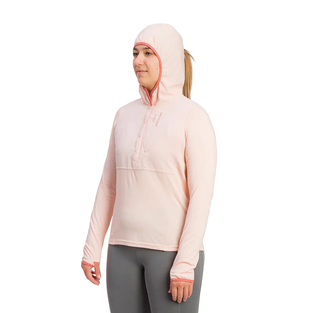 Grundens Women's Shorebreak Performance Hoodie in Peach - Sportsman Gear