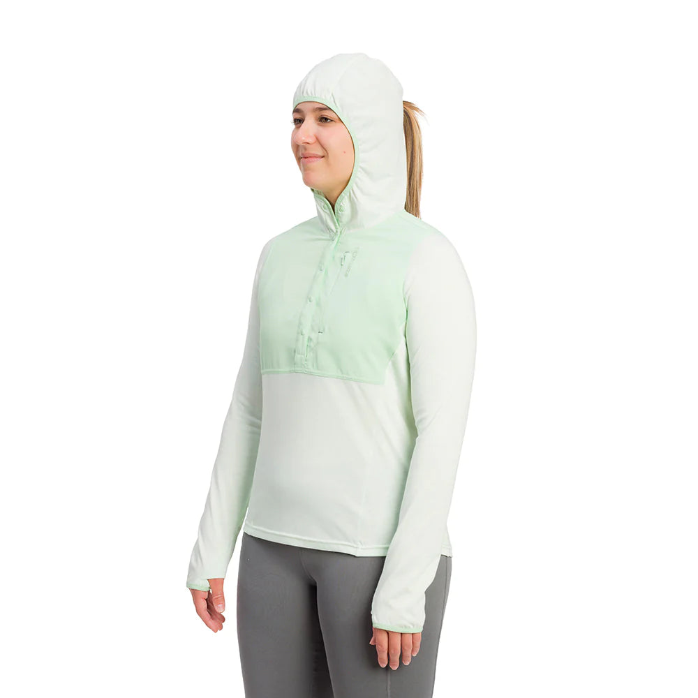 Grundens Women's Shorebreak Performance Hoodie Pastel Green - Sportsman Gear