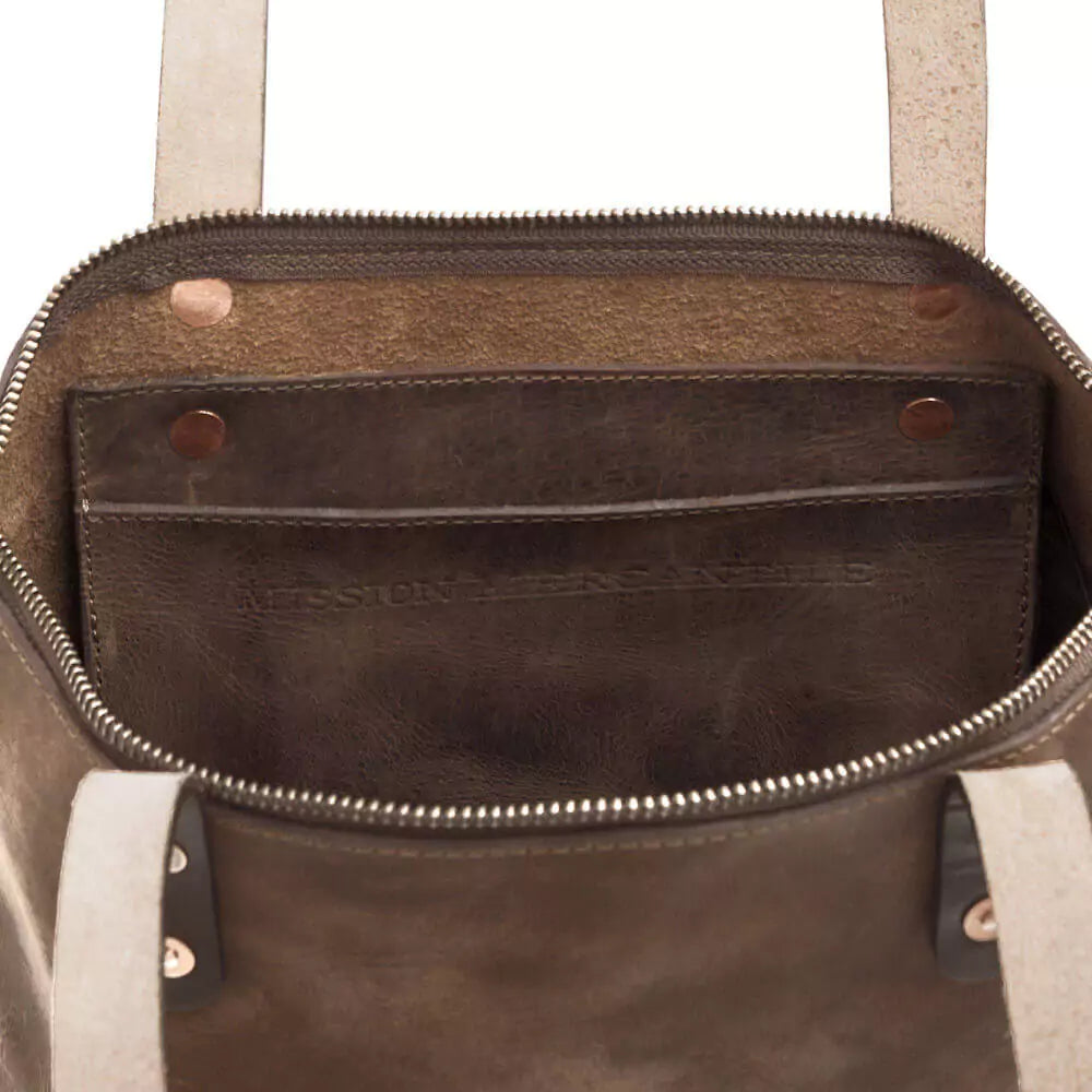 Eden SMALL Leather Tote Bag - Zippered