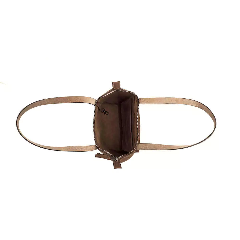 Eden SMALL Leather Tote Bag - Zippered