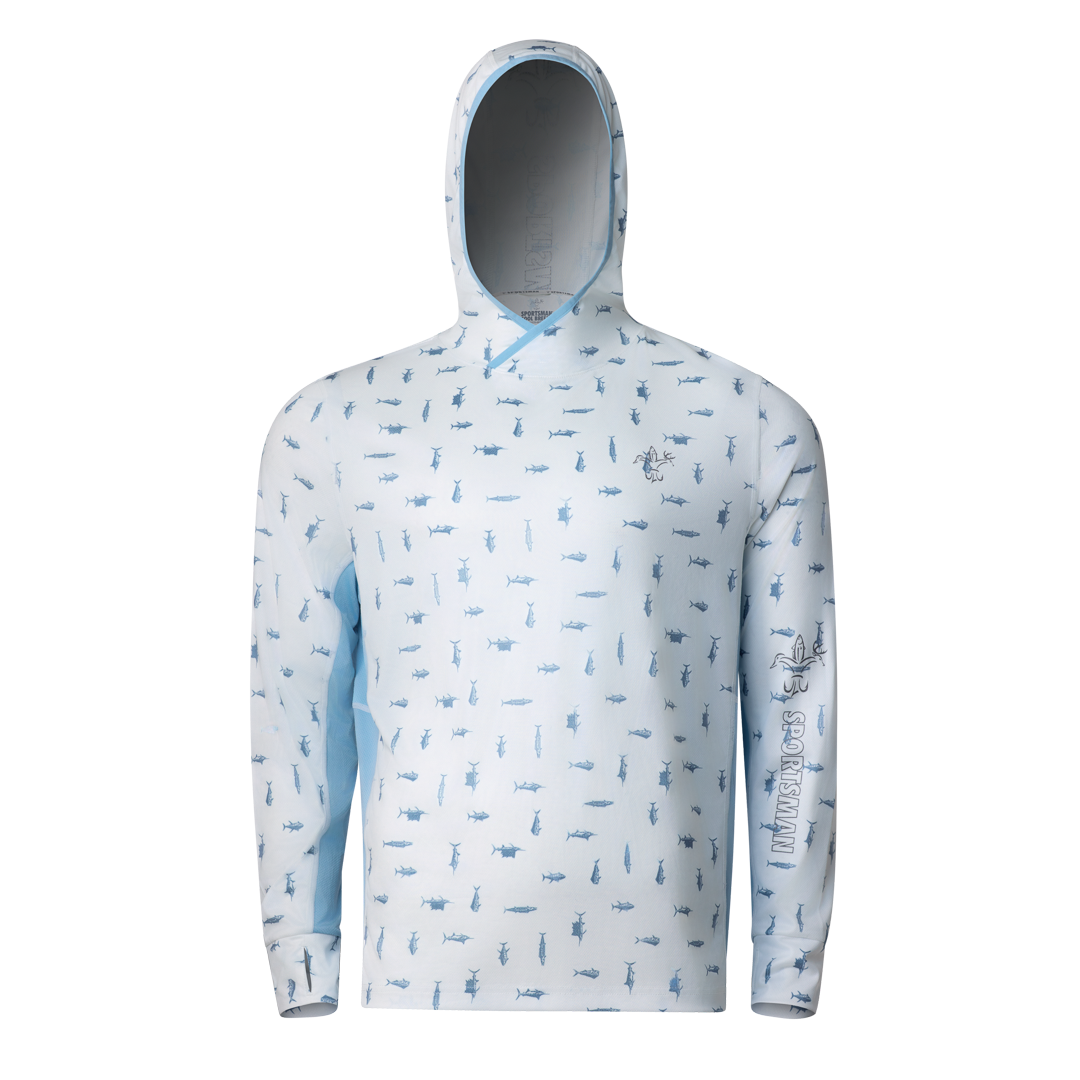 pelagic gear deutschland Cool Breeze Pro 2.0 Hoodie (White Pelagic) Medium