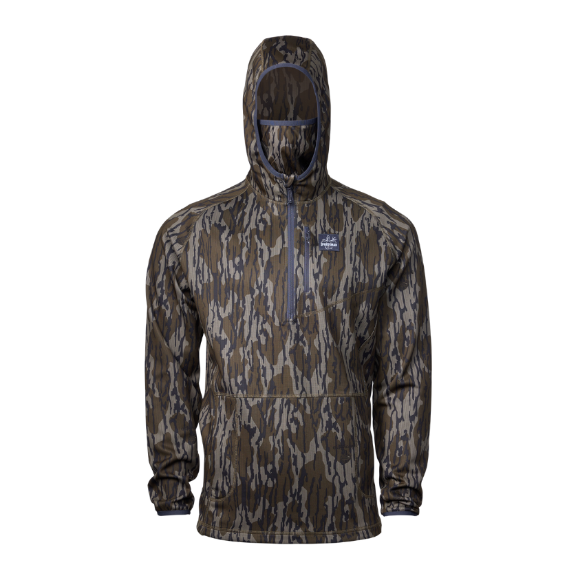 Insulated Hunting Hoodie | Hoodie with Face Mask | Sportsman Gear Midnight Old School Camo / 2X-Large