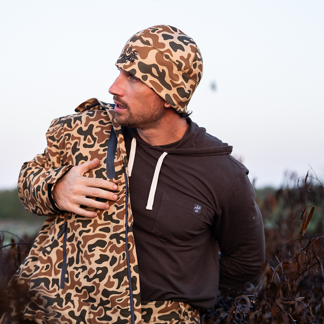 Lightweight bamboo long sleeve hoodie with UPF 50+ sun protection, moisture-wicking fabric, and breathable design for hunting, fishing, hiking, and outdoor adventures.