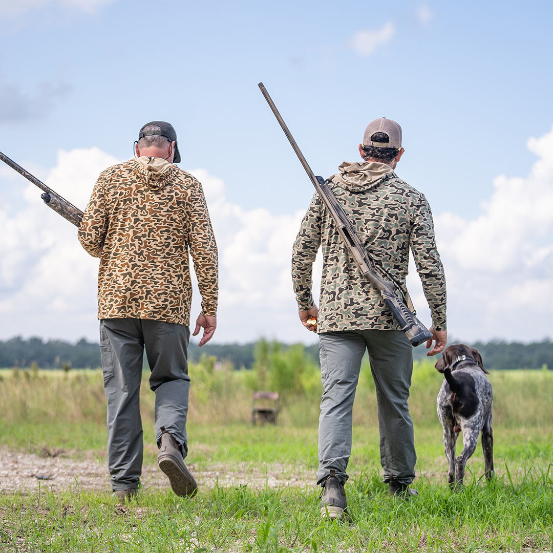 Lightweight bamboo long sleeve hoodie with UPF 50+ sun protection, moisture-wicking fabric, and breathable design for hunting, fishing, hiking, and outdoor adventures.