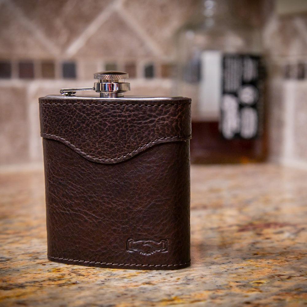 Campaign Leather Flask by Mission Mercantile Leather Goods