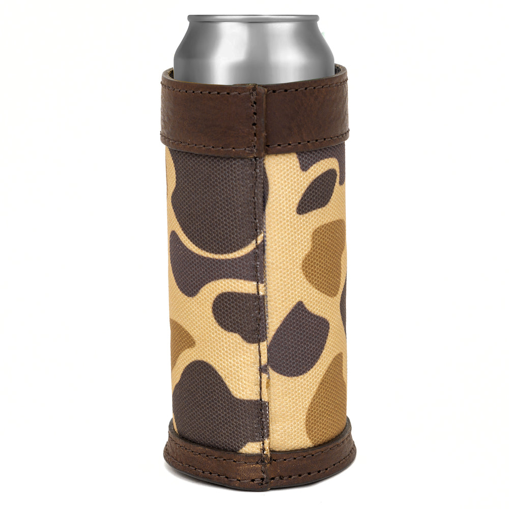 Campaign Leather Slim Can Koozie by Mission Mercantile Leather Goods