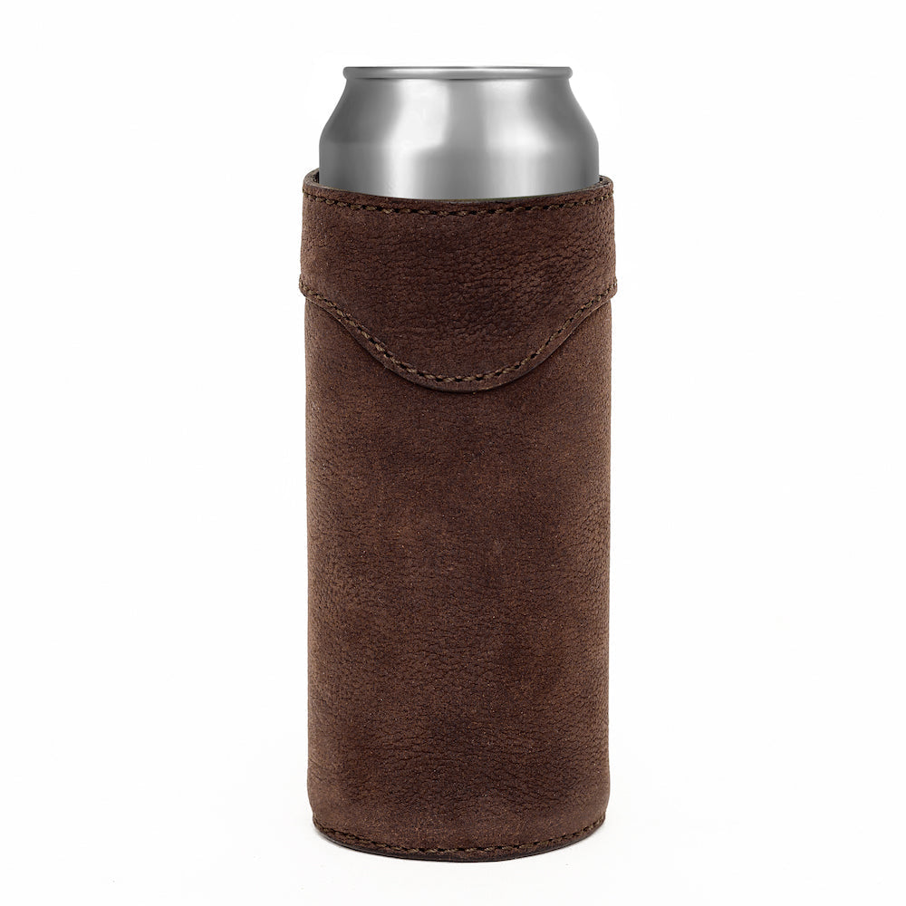 Campaign Leather Slim Can Koozie by Mission Mercantile Leather Goods