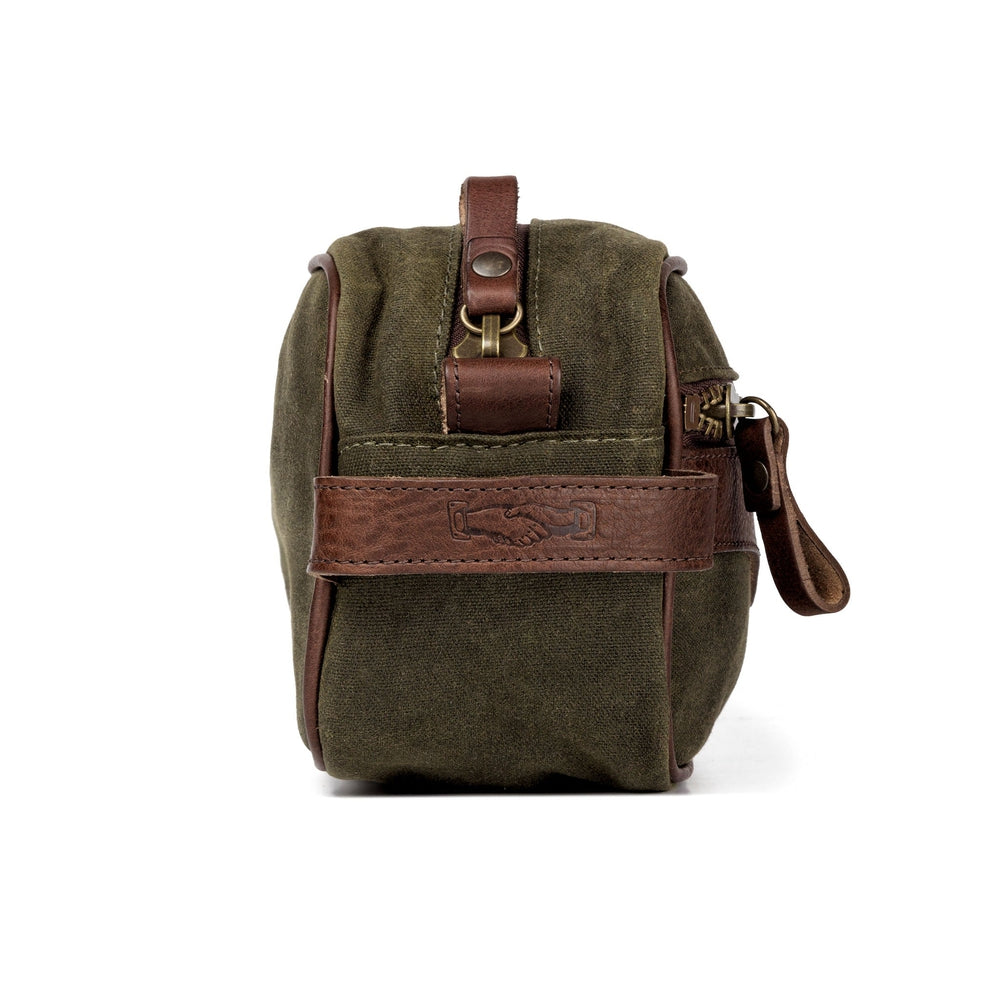 Campaign Waxed Canvas Toiletry Shave Kit - Sportsman Gear