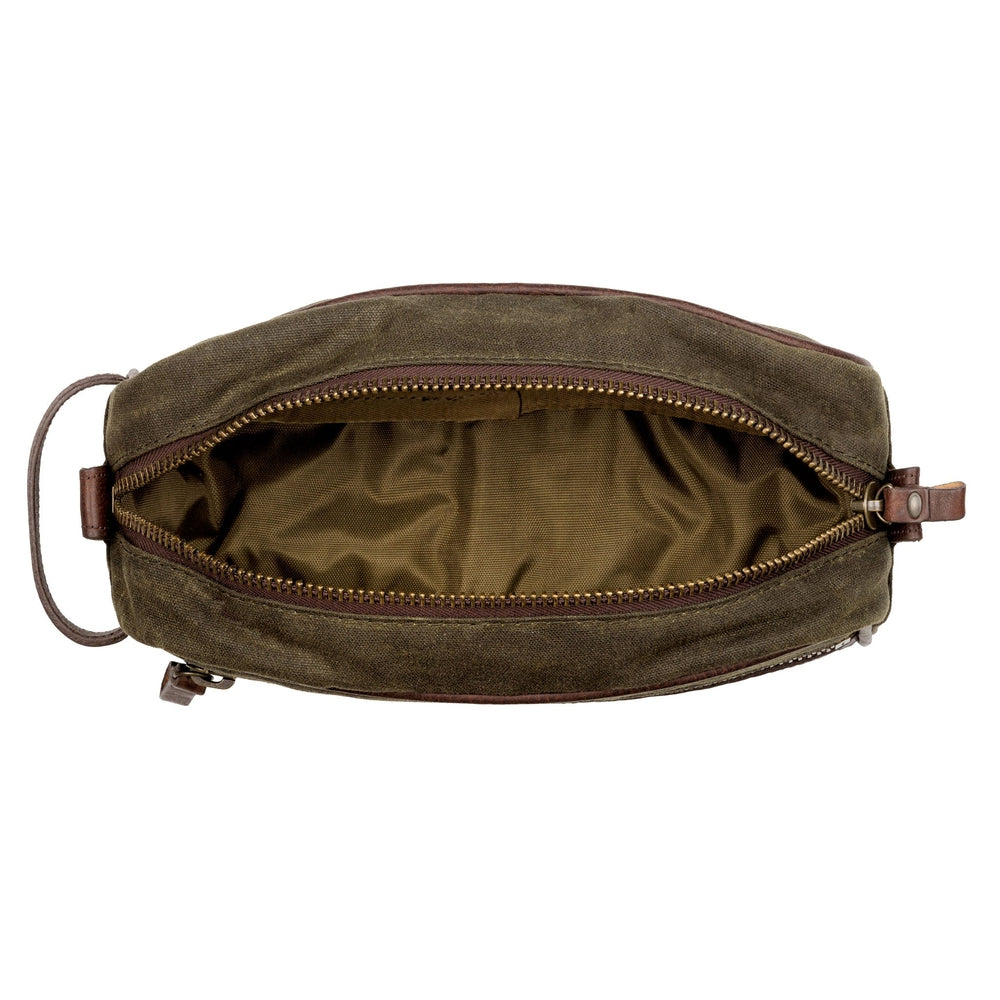 Campaign Waxed Canvas Toiletry Shave Kit - Sportsman Gear