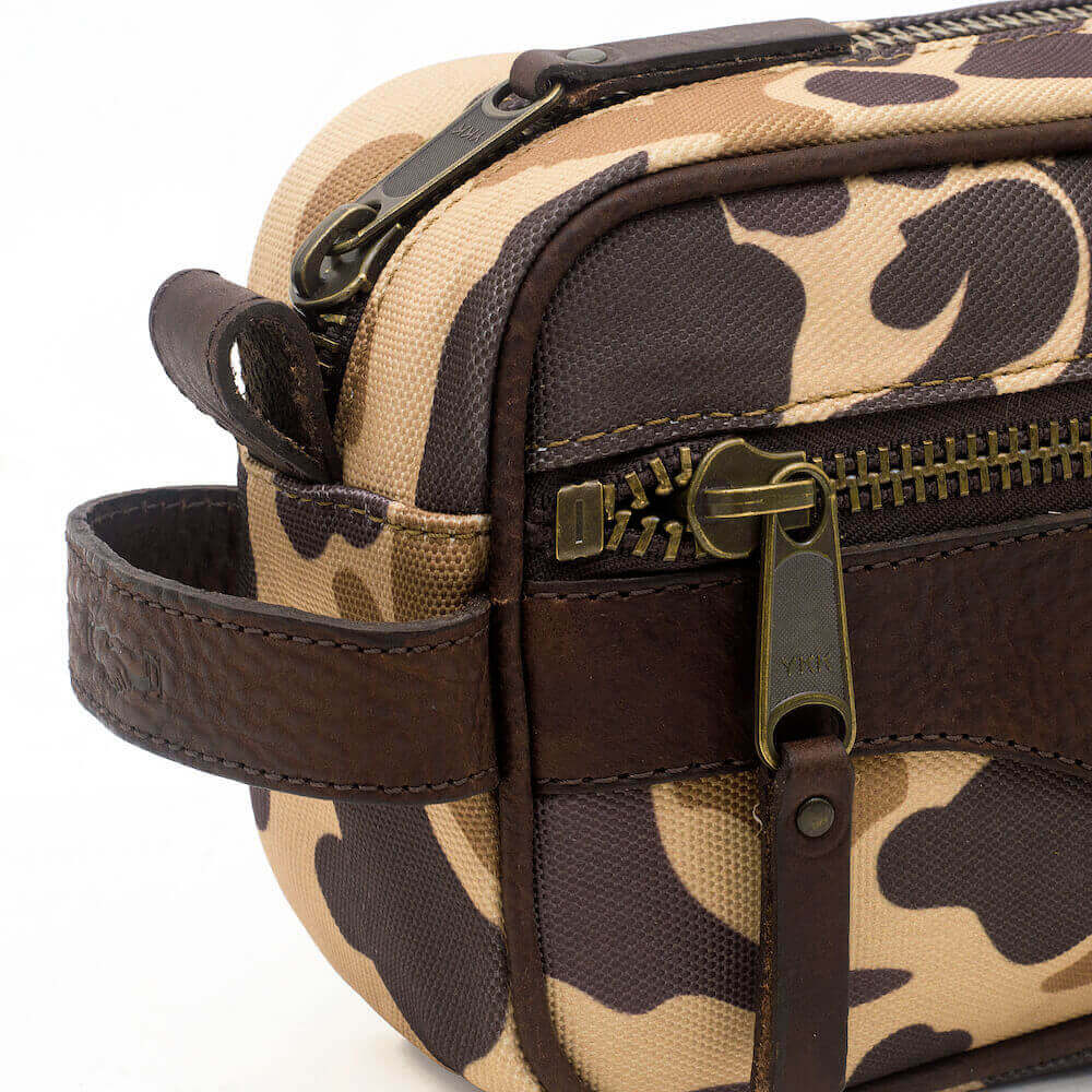 Campaign Waxed Canvas Toiletry Shave Kit - Sportsman Gear