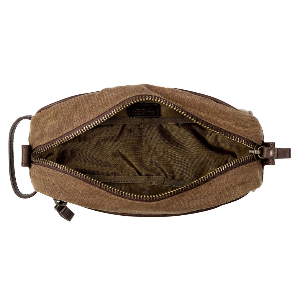Campaign Waxed Canvas Toiletry Shave Kit - Sportsman Gear