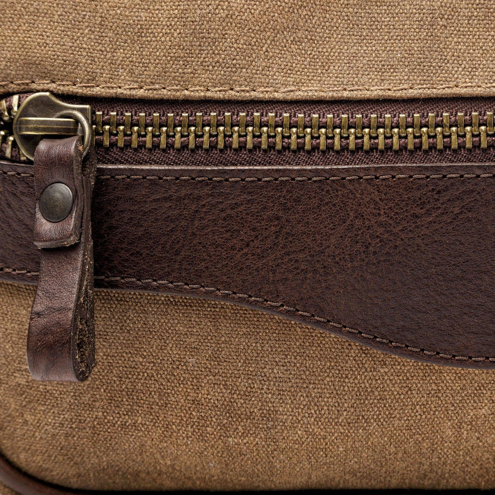 Campaign Waxed Canvas Toiletry Shave Kit - Sportsman Gear