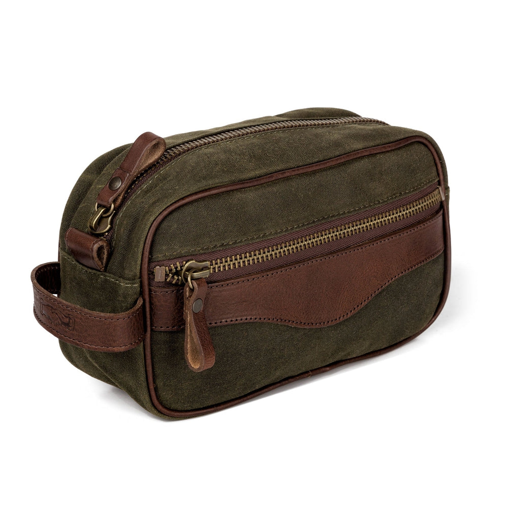 Campaign Waxed Canvas Toiletry Shave Kit - Sportsman Gear
