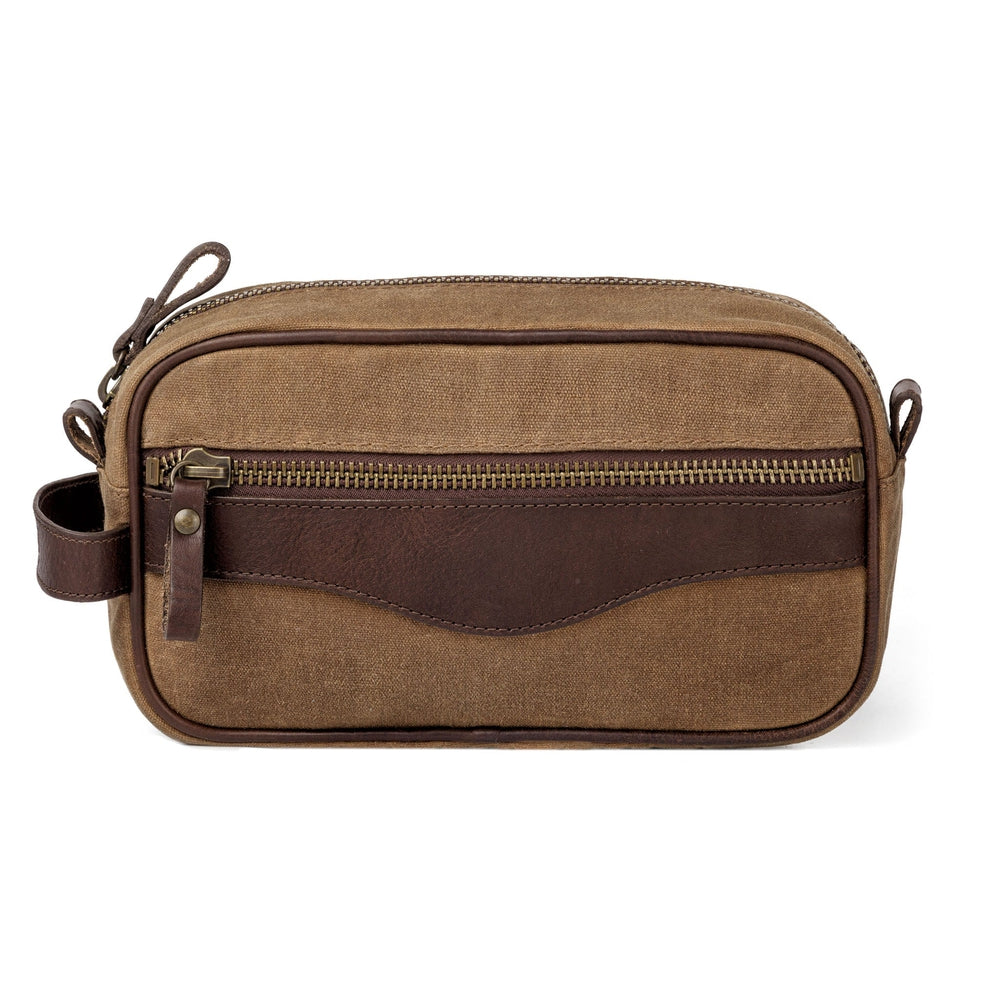 Campaign Waxed Canvas Toiletry Shave Kit - Sportsman Gear