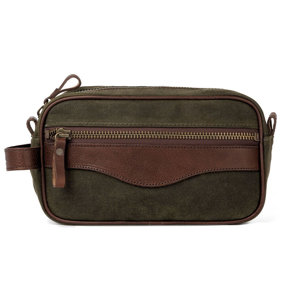 Campaign Waxed Canvas Toiletry Shave Kit - Sportsman Gear