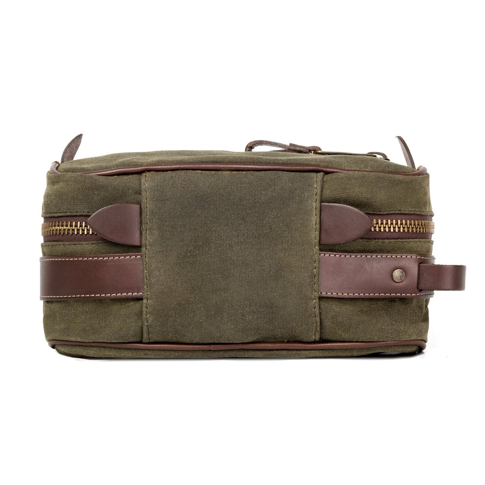 Campaign Waxed Canvas Toiletry Square Shave Kit - Sportsman Gear