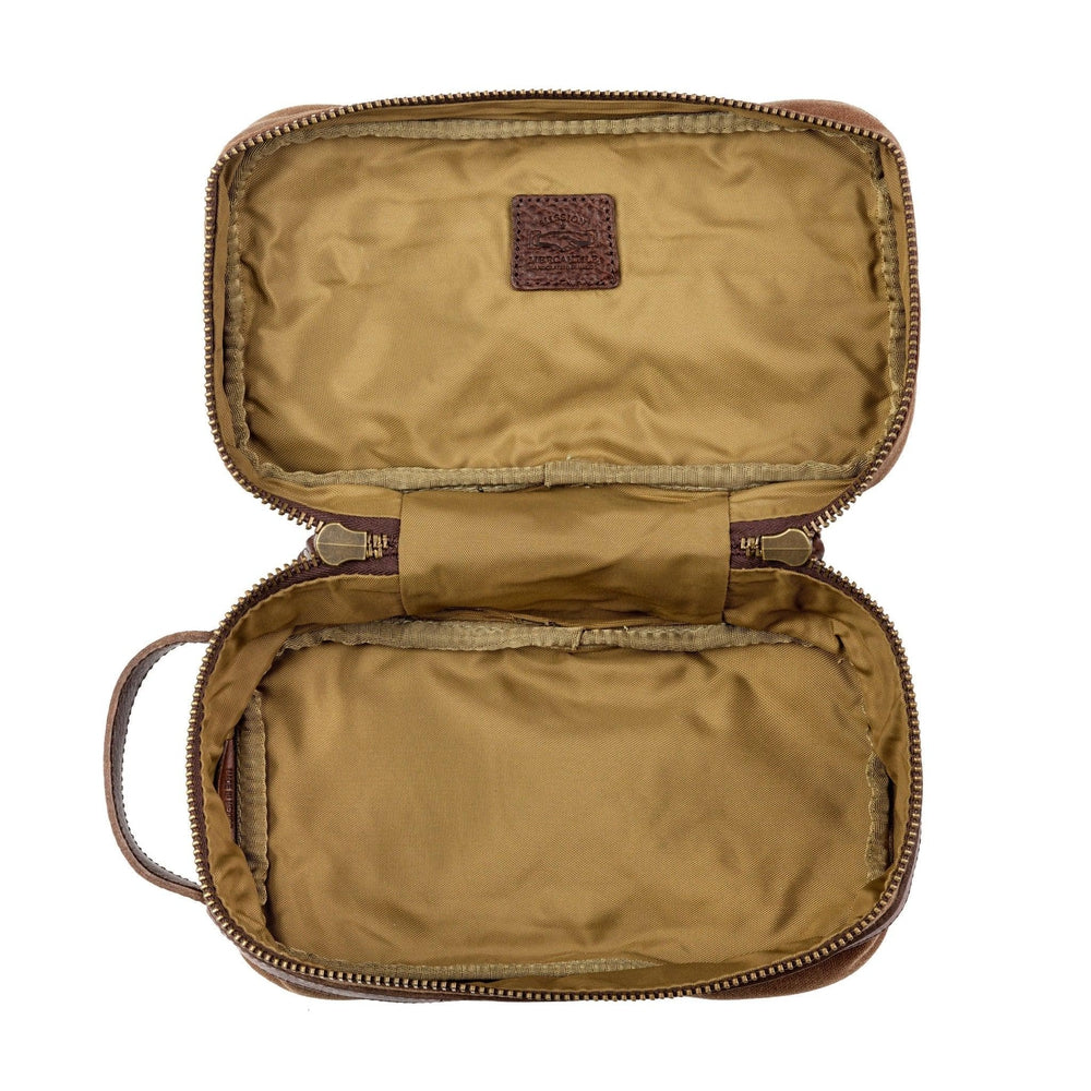 Campaign Waxed Canvas Toiletry Square Shave Kit - Sportsman Gear