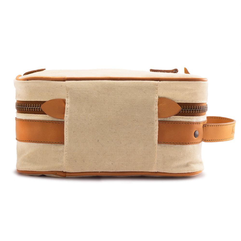 Campaign Waxed Canvas Toiletry Square Shave Kit - Sportsman Gear