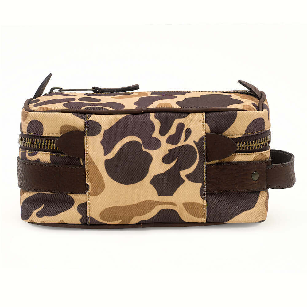 Campaign Waxed Canvas Toiletry Square Shave Kit - Sportsman Gear