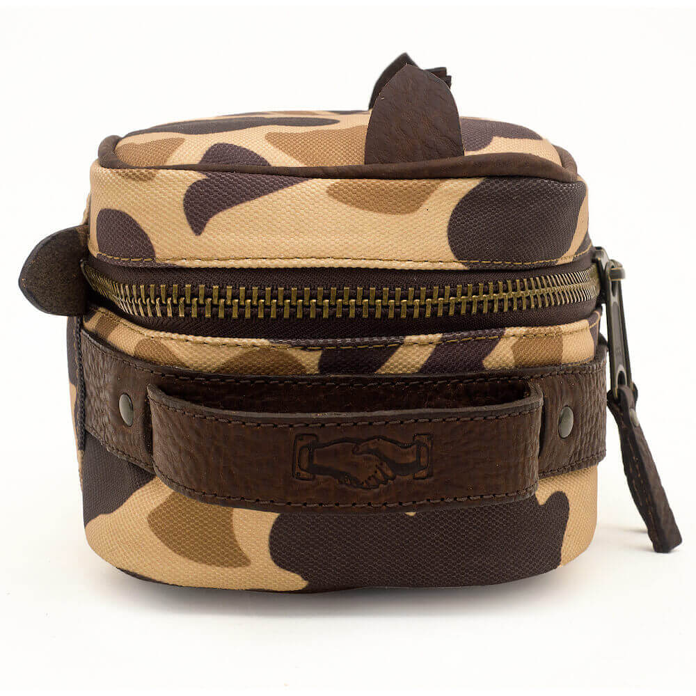 Campaign Waxed Canvas Toiletry Square Shave Kit - Sportsman Gear