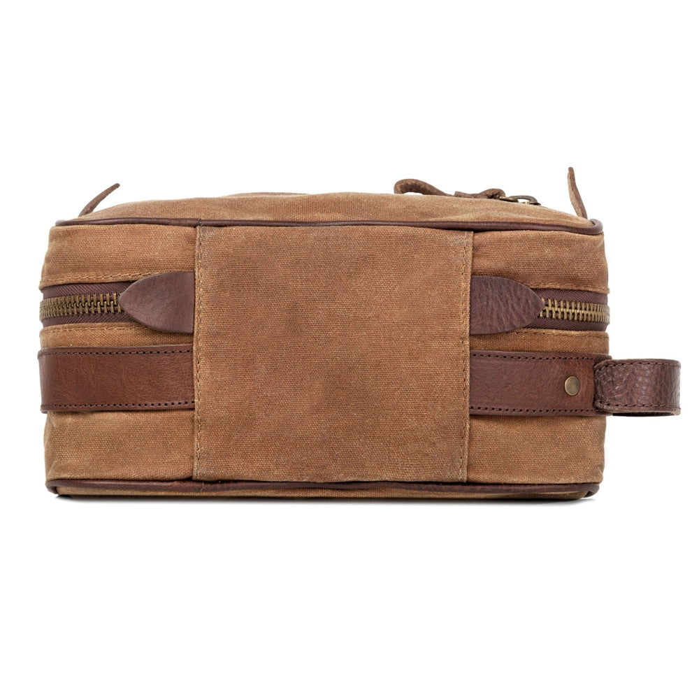 Campaign Waxed Canvas Toiletry Square Shave Kit - Sportsman Gear