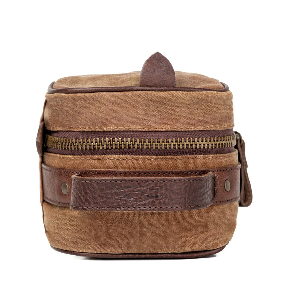 Campaign Waxed Canvas Toiletry Square Shave Kit - Sportsman Gear