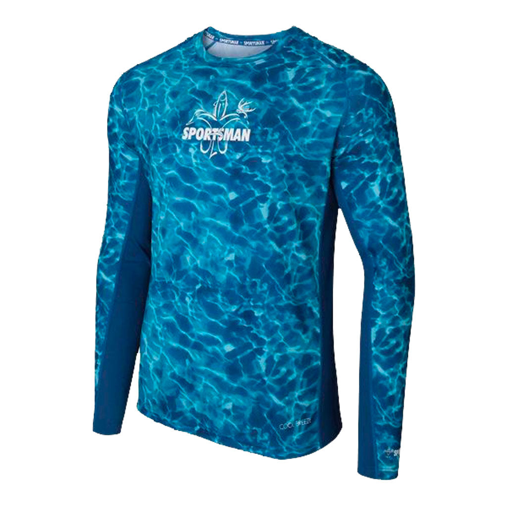 Cool Breeze Pro: Breathable Long Sleeve Fishing Shirt Bluewater / Small