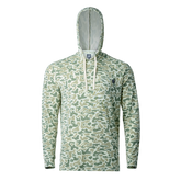 Lightweight bamboo long sleeve hoodie with UPF 50+ sun protection, moisture-wicking fabric, and breathable design for hunting, fishing, hiking, and outdoor adventures.