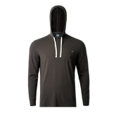 Lightweight bamboo long sleeve hoodie with UPF 50+ sun protection, moisture-wicking fabric, and breathable design for hunting, fishing, hiking, and outdoor adventures.