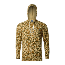 Lightweight bamboo long sleeve hoodie with UPF 50+ sun protection, moisture-wicking fabric, and breathable design for hunting, fishing, hiking, and outdoor adventures.