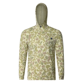 Lightweight bamboo long sleeve hoodie with UPF 50+ sun protection, moisture-wicking fabric, and breathable design for hunting, fishing, hiking, and outdoor adventures.