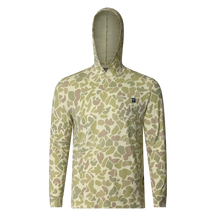 Lightweight bamboo long sleeve hoodie with UPF 50+ sun protection, moisture-wicking fabric, and breathable design for hunting, fishing, hiking, and outdoor adventures.