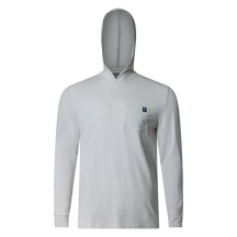Lightweight bamboo long sleeve hoodie with UPF 50+ sun protection, moisture-wicking fabric, and breathable design for hunting, fishing, hiking, and outdoor adventures.