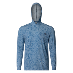 Lightweight bamboo long sleeve hoodie with UPF 50+ sun protection, moisture-wicking fabric, and breathable design for hunting, fishing, hiking, and outdoor adventures.