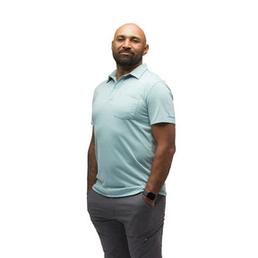 Grundens Shorebreak Performance Polo in Surf - Sportsman Gear