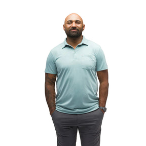 Grundens Shorebreak Performance Polo in Surf - Sportsman Gear