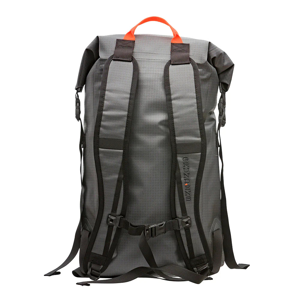 Grundens Bootlegger Roll Top Waterproof Backpack 30L in Red Orange - Sportsman Gear