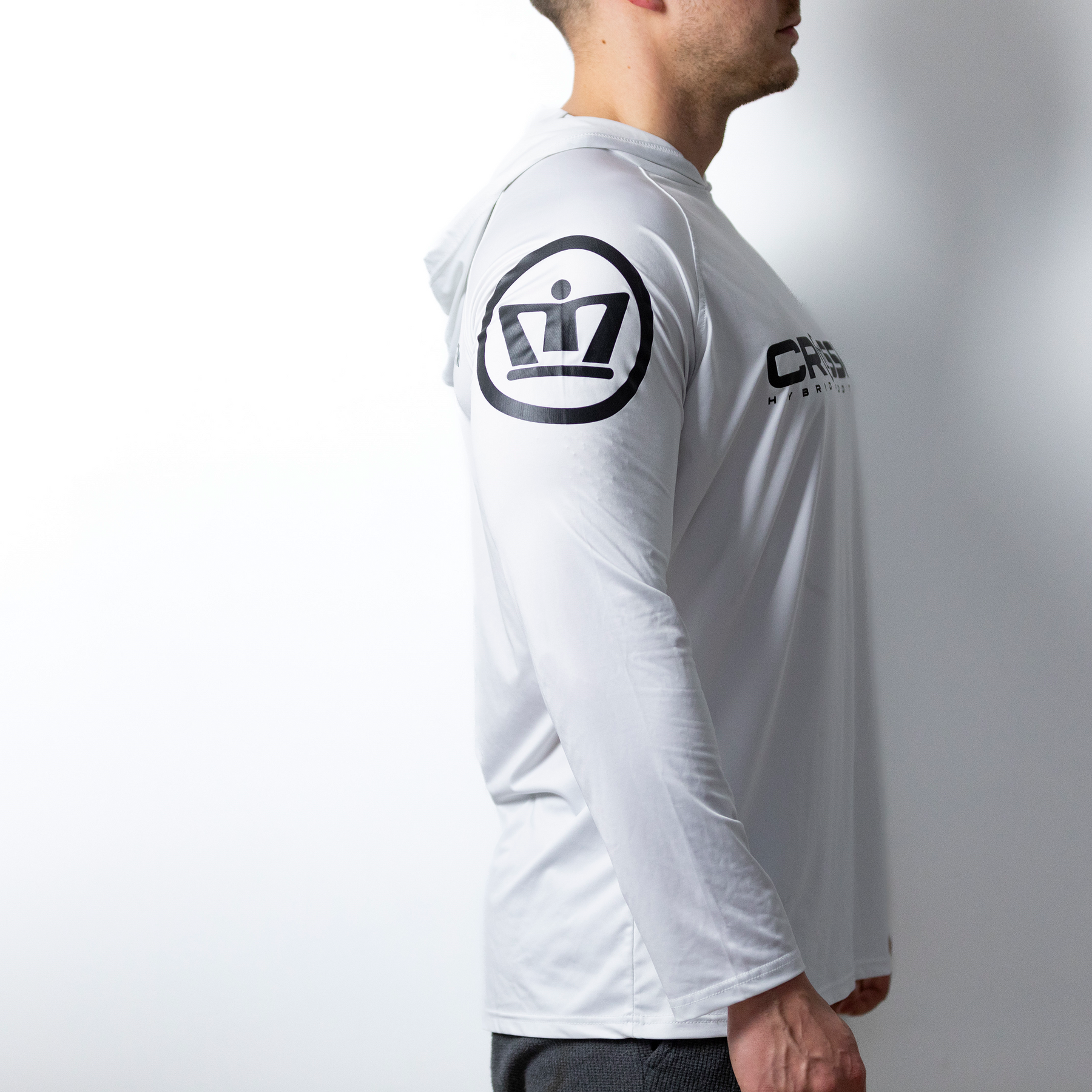 Crosskix Hooded Long Sleeve Athletic Performance Shirt - UPF30
