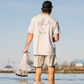 Men’s performance Rock Shorts with 6-inch inseam, made from polyester-spandex blend for stretch, comfort, and durability—ideal for fishing, hiking, and warm-weather outdoor activities.