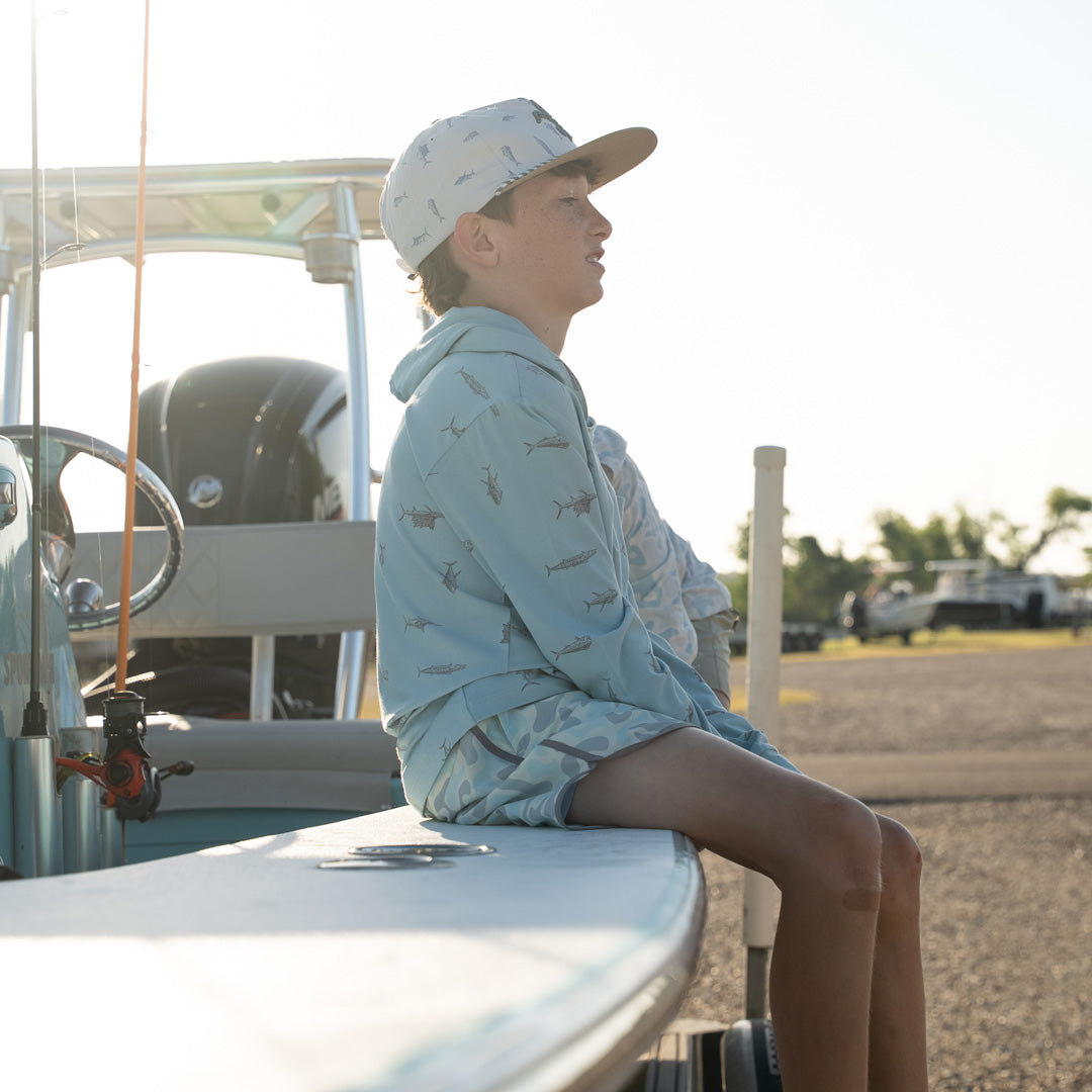 Youth Bamboo Hoodie (Pelagic) - Sportsman Gear