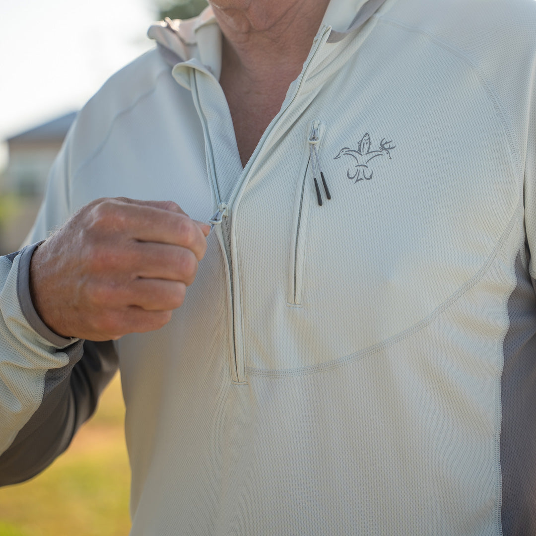 Cool Breeze 1/4 zip Hoodie (Smoke)