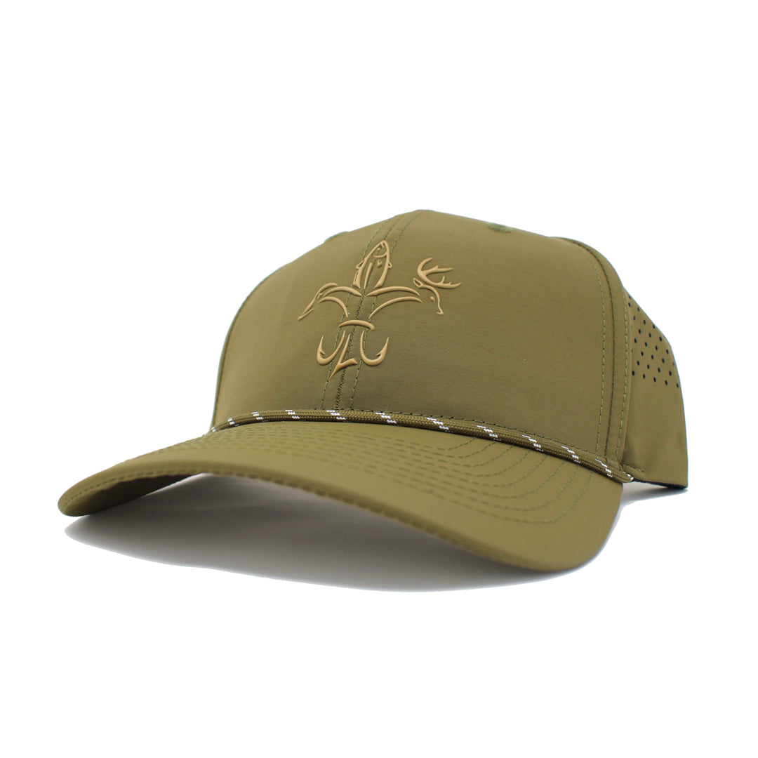 Sportsman Laser Vented Retro Hat (Delta Olive)